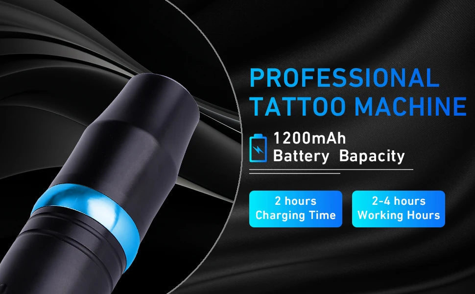 Wireless Tattoo Machine Pen Kit with Battery Mix CartridgeTattoo Tattoo Pen Set Rotary Professional Tattoo Kit for Tattoo Artist - Firu Total Sales