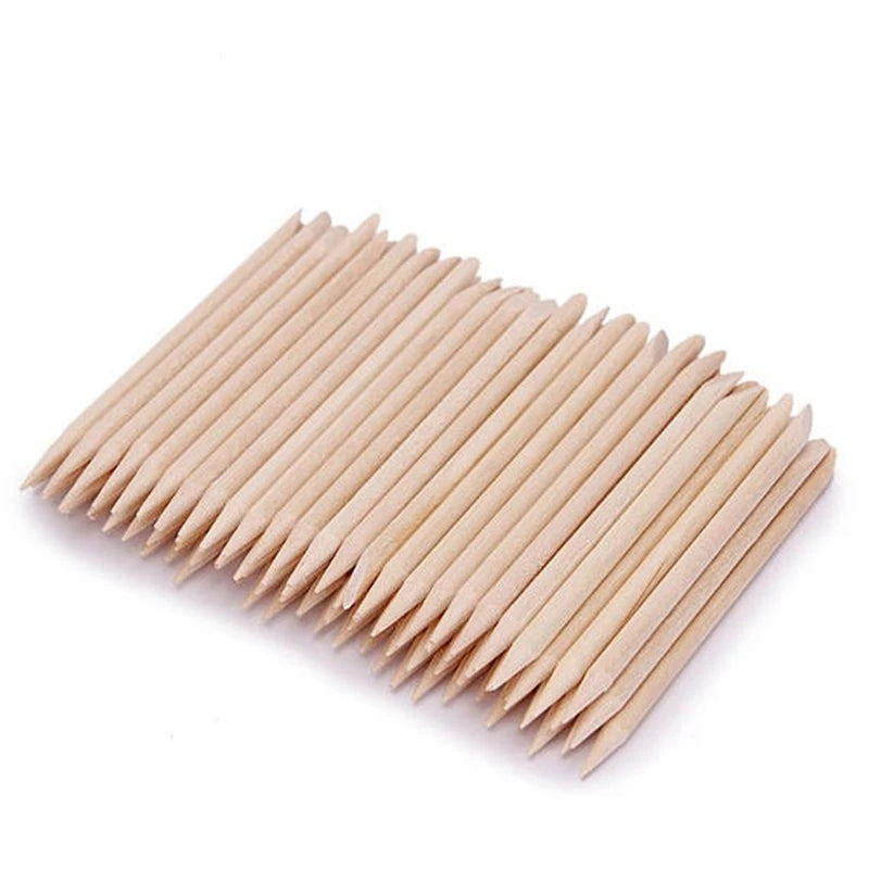 Palitos de Madera para Uñas 100/500pcs | Empujador de Cutículas Doble Punta 💅 - Firu Total Sales