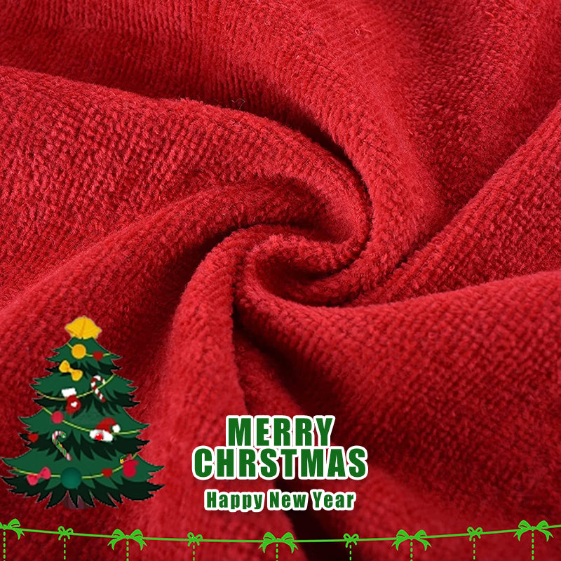 2024 New Year Towel Classic Solid Xmas Tree/Snowman/Santa Claus Embroidery Bath Towel 45x30cm Christmas Hand Towels Set