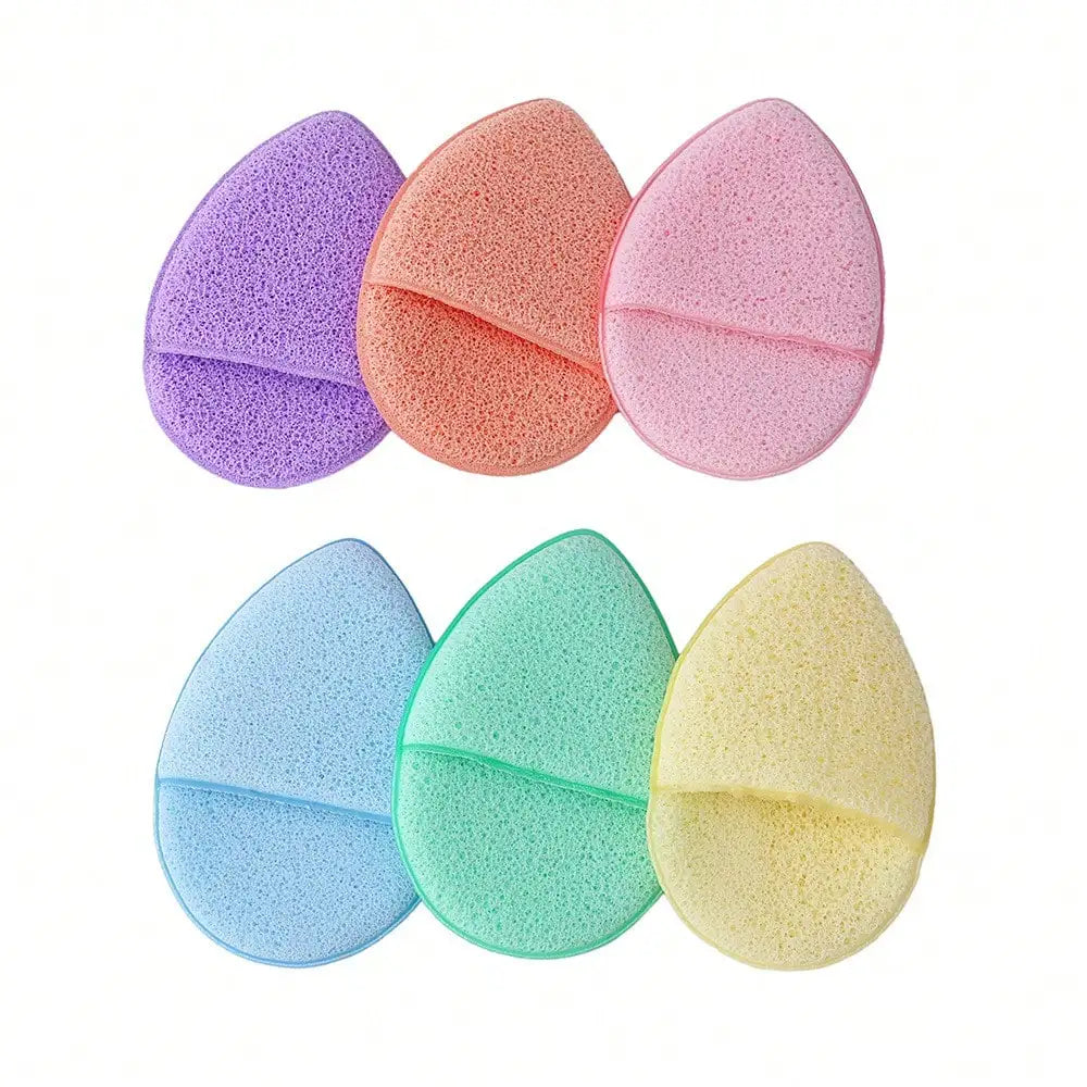 6-Piece Deep Cleansing Exfoliating Facial Sponge, Random Color and Shape, Reusable
