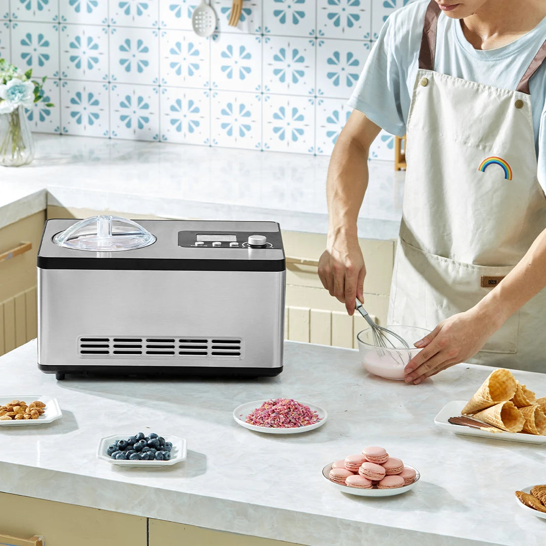 Máquina de Helados Eléctrica SucceBuy 2Qt | Compresor Integrado | Sin Pre-congelar 🍦