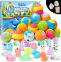 Kids Bath Bombs with Surprise Toys, 20-Pack Glow-in-the-Dark Fizzy Balls for Fun Christmas Gifts