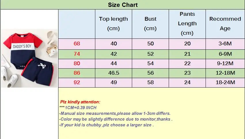 3-24 Months Baby Boys Clothes Set Short Sleeve Letter Top Bodysuit +Shorts Toddler Boy Summer Fashion Sport 2PCS Outfit