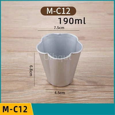 Set 5/10pcs Moldes Mini Acanalados de Aluminio para Pudding y Mousse 🍰