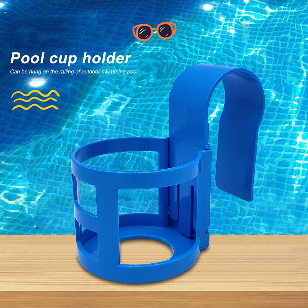 Swimming Pool Side Storage Shelf Reusable Pool Water Cup Hanger Multifunctional Water Cup Hanging Rack for Swimming Pool Party