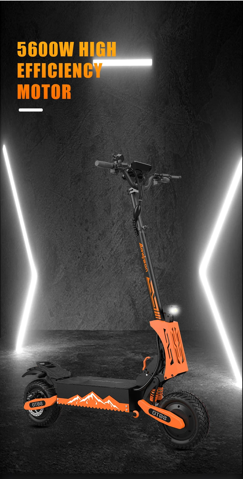 Scooter Eléctrico Arwibon 5600W Doble Motor | 46MPH | 60V 27AH | Off-Road 🛥️