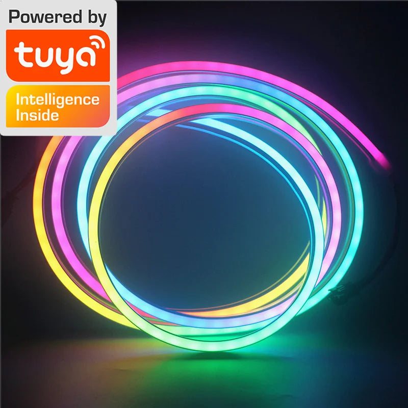 Tira Neon LED RGBIC Acosh Tuya | 5V 72LEDs/m | Silicona | Sincronización Musical | Dream Color | Habitación - Firu Total Sales