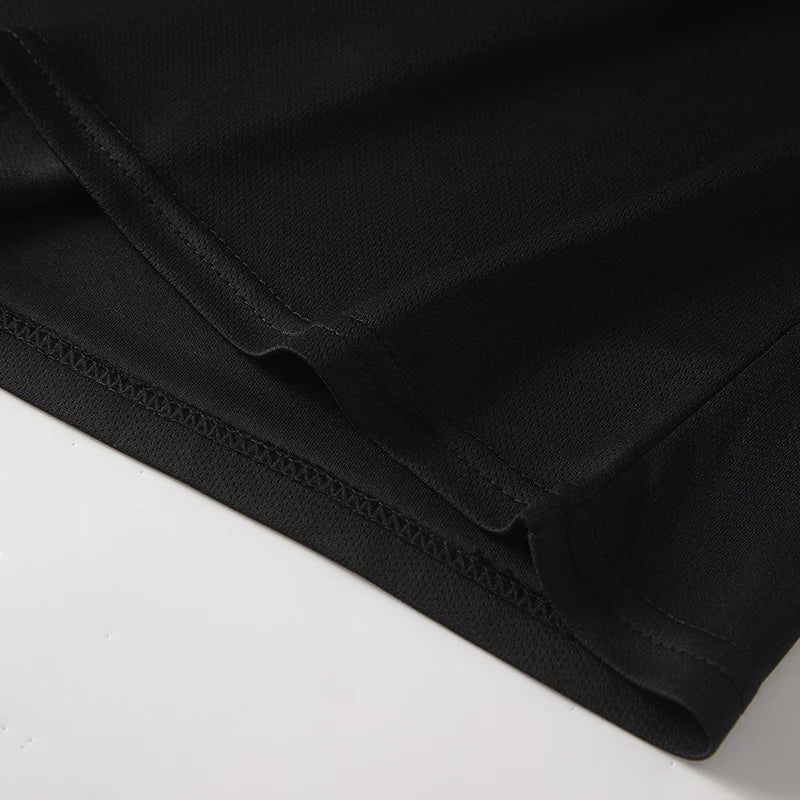 3/1 piece men's summer black and white short sleeved comfortable round neck T-shirt with mesh splicing breathable casual top