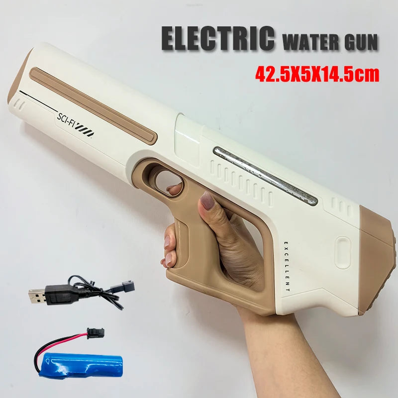 Pistola de Agua Eléctrica de Alta Presión | Juego de Verano para Niños 🔫 - Firu Total Sales