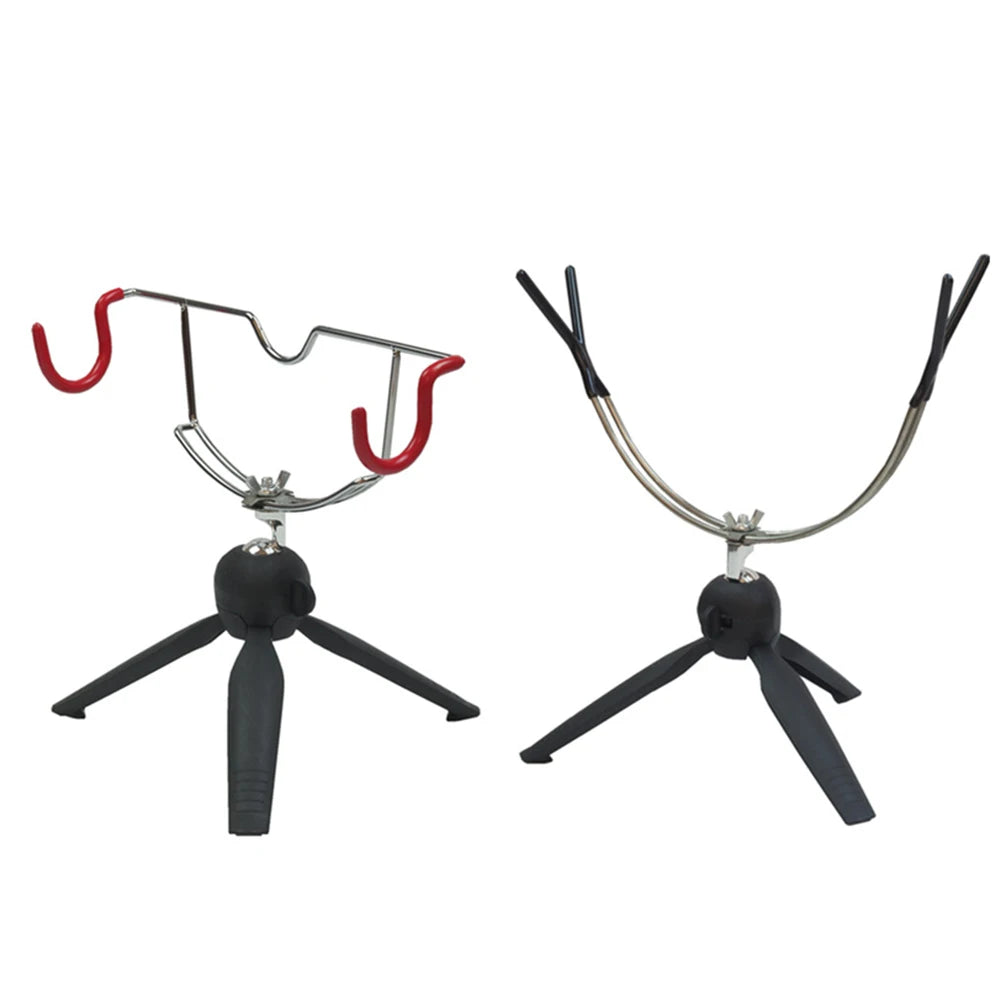 Portable Ice Fishing Rod Holder Adjustable Angle Double-Head Fish Pole Holder Metal Folding Rod Holder for Winter Sea Fishing