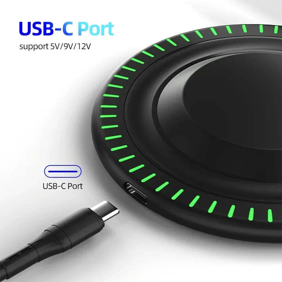 200W Fast Wireless Charging Pad | Samsung Galaxy S25/S24 + iPhone 16/15/14 + Xiaomi