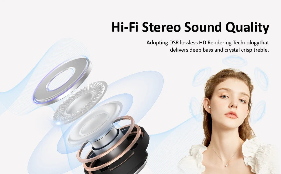 Auriculares Mini Invisibles SHUKE SK19 | Bluetooth 5.3 | Ultra Pequeños | Para Dormir | Discretos - Firu Total Sales