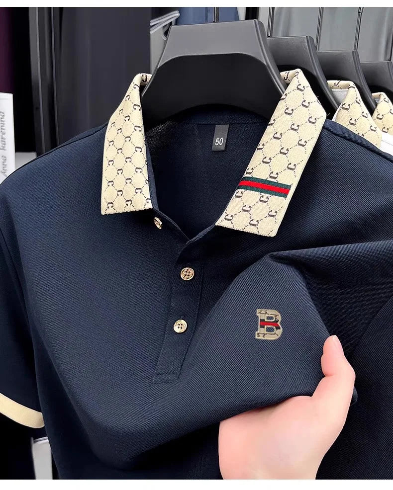 Polo Shirt Lujo Letra B Bordada | Manga Corta | Moda Verano para Hombre 👔