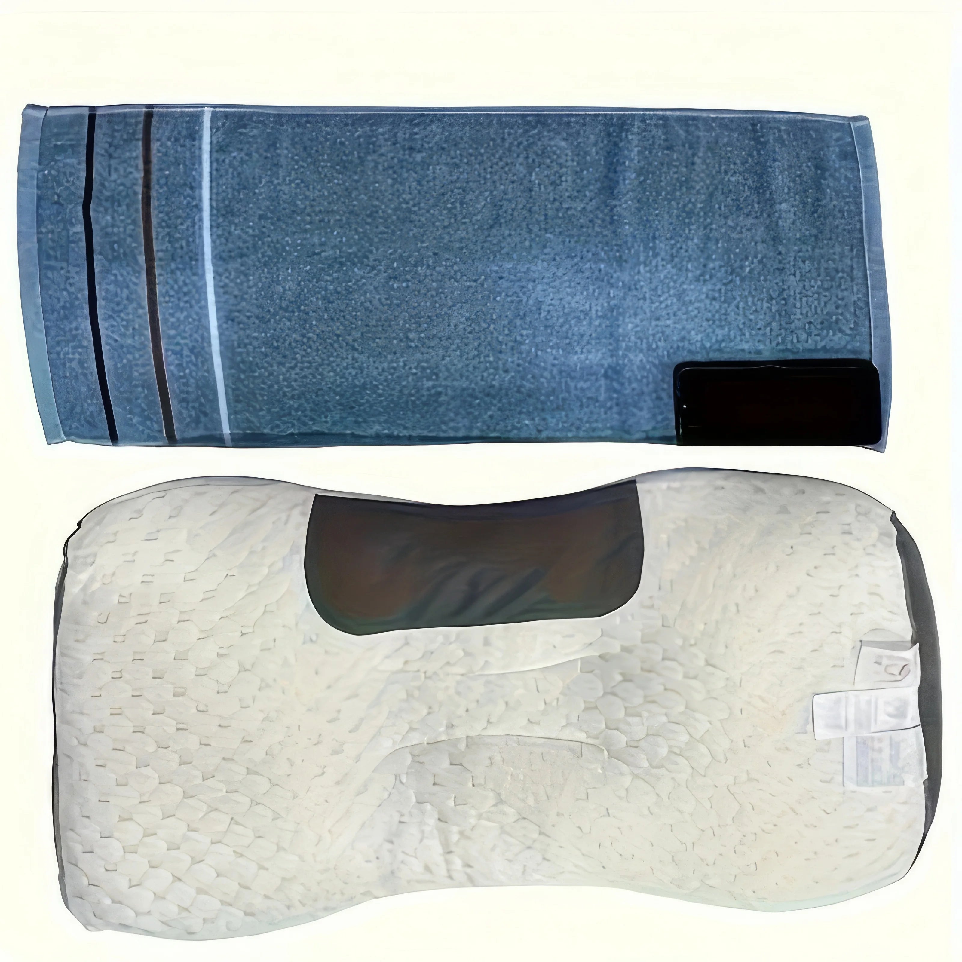 2Pcs Blue Three-Stripe Gym Towels – Soft Quick-Drying Towels with Classic Design for Fitness and Travel
