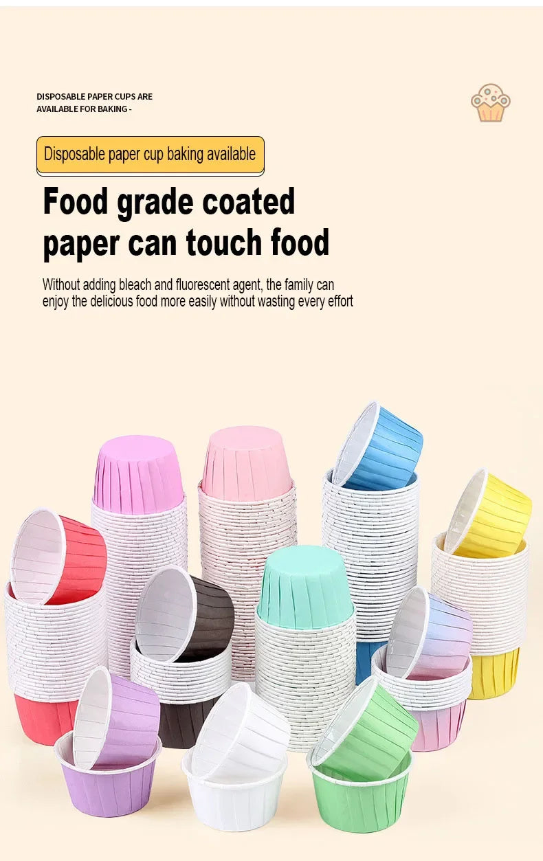 50pcs Cápsulas de Papel Grandes para Cupcakes y Muffins | Bodas y Fiestas 🍰