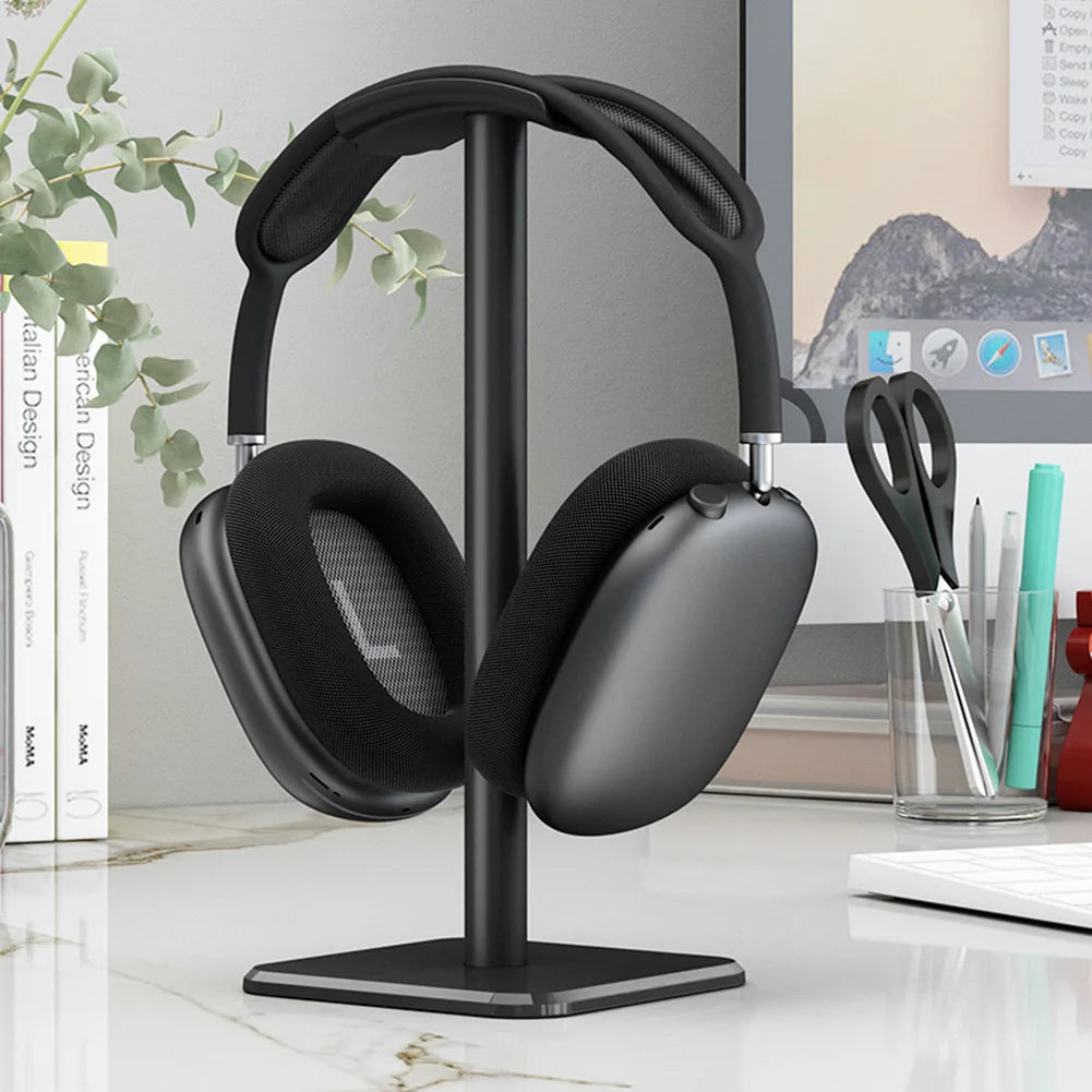 Headphone Holder Rack Aluminium Alloy Headset Support Stand Space Saving Desktop Organizer Display Vertical Bracket Hanger