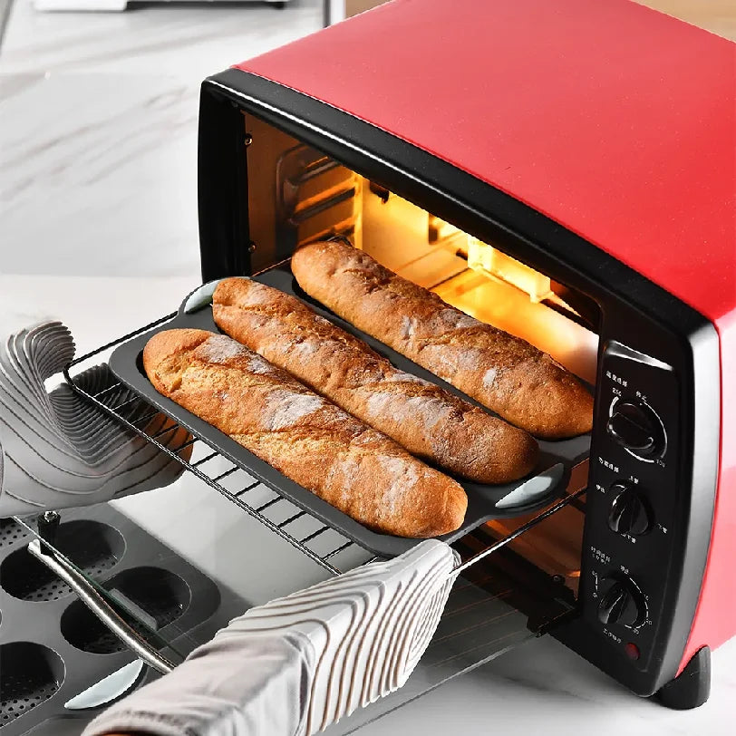 Molde de Silicona Antiadherente para Pan y Salchicha | 3 y 8 Cavidades | Horno 🍞
