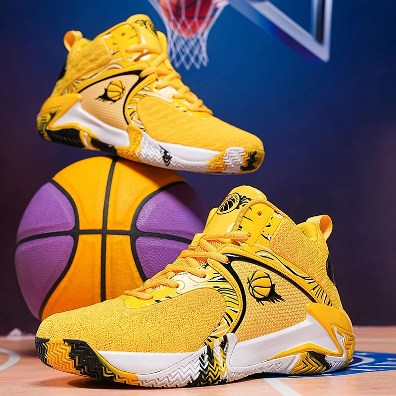 Men's Lightweight Basketball Shoes – Breathable, Anti-Slip, High-Top