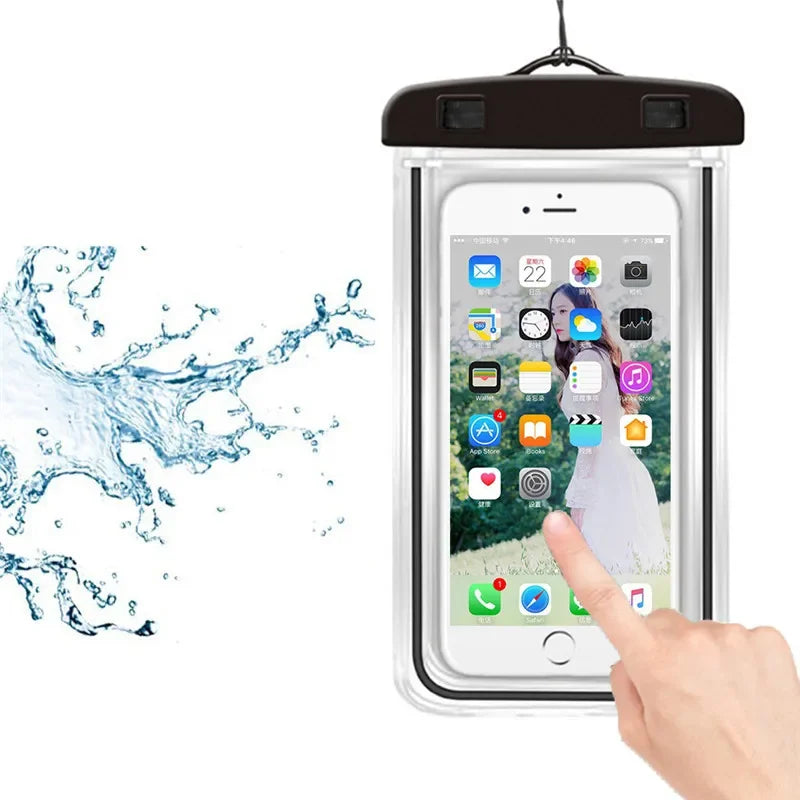 Funda Impermeable para Celular 6 Pulgadas - Bolsa Seca para Playa, Piscina y Deportes Acuáticos