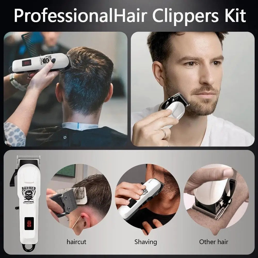 LARGNER Professional Hair Clippers Kit - Precision Haircutting Tools Set for Stylists And Barber Shops
