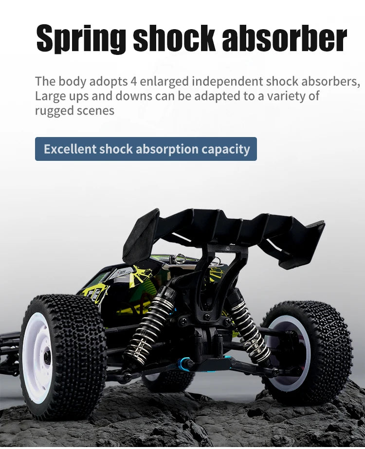 16103 Fast Rc Cars 50km/h 1/16 Off Road 4WD with LED Headlights,2.4G Waterproof Remote Control Monster Truck for Adults and Kids