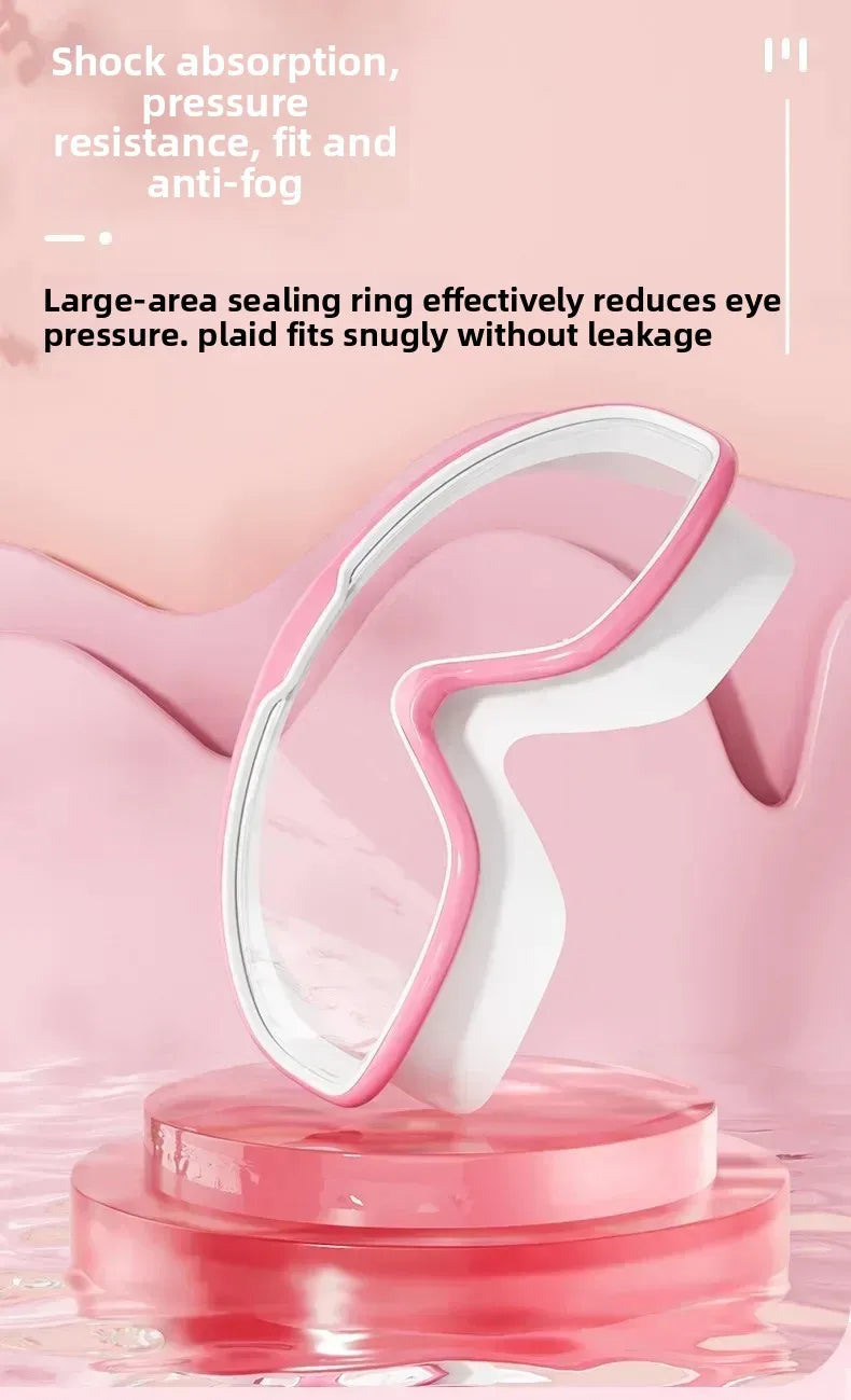 Adult electroplated large frame swimming goggles/anti-fog and anti-ultraviolet/safety optical lenses/swimming accessories