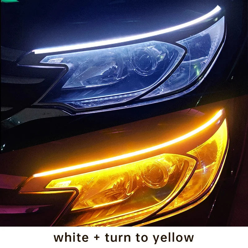 Par Tiras LED DRL 12V | Intermitente Secuencial Switchback | 30/45/60cm | Impermeable | Universal Auto
