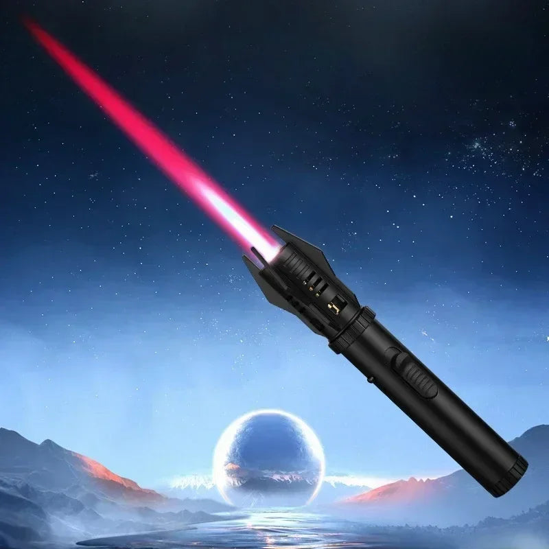 Planet Lightsaber Metal Outdoor Windproof Turbine Torch Jet Lighter BBQ Welding Cigar Tool Butane Gas Lighter 360° Gun