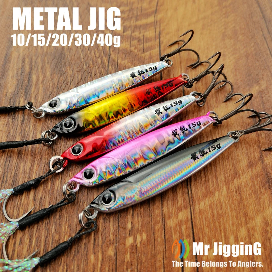 Mr JigginG Jig Metal Hundimiento Rápido | 10/15/20/30/40g | Pesca Mar | Bass | Shore Casting - Firu Total Sales