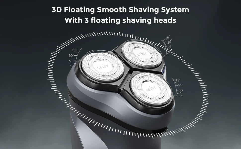 Sejoy BLASTO1 Electric Shaver for Men Rechargeable Electric Razor Triple Floating Head Shaving Machine Beard Trimmer Gift
