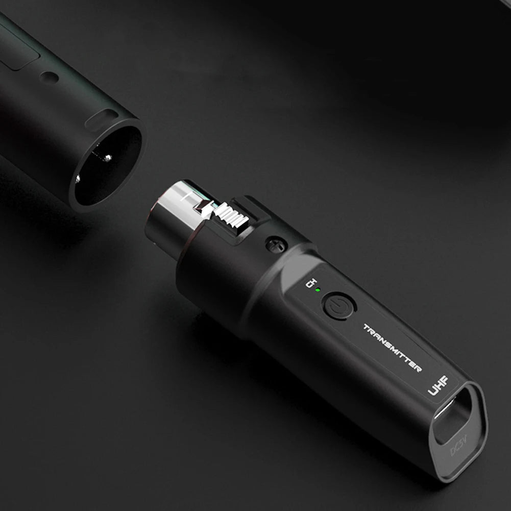 Wireless Microphone Converter XLR Transmitter and Receiver Signal Adapter for Audio Mixer Dynamic Mic Electric Guitar Bass