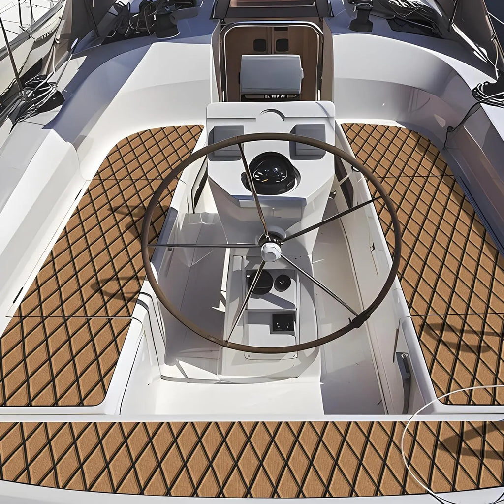 EVA Foam Boat Flooring, Adhesive Backing, Diamond Sea Deck Carpet, Marine Non-Slip Sheet, Kayak Yacht, SwimPool, 2400x900x6mm