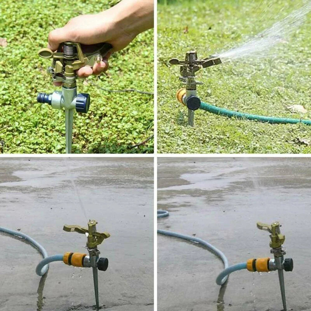 Outdoor Misting Cooling System Adjustable Rotating Watering Sprayer Garden Metal Irrigation Sprinkler Watering Irrigation Tool