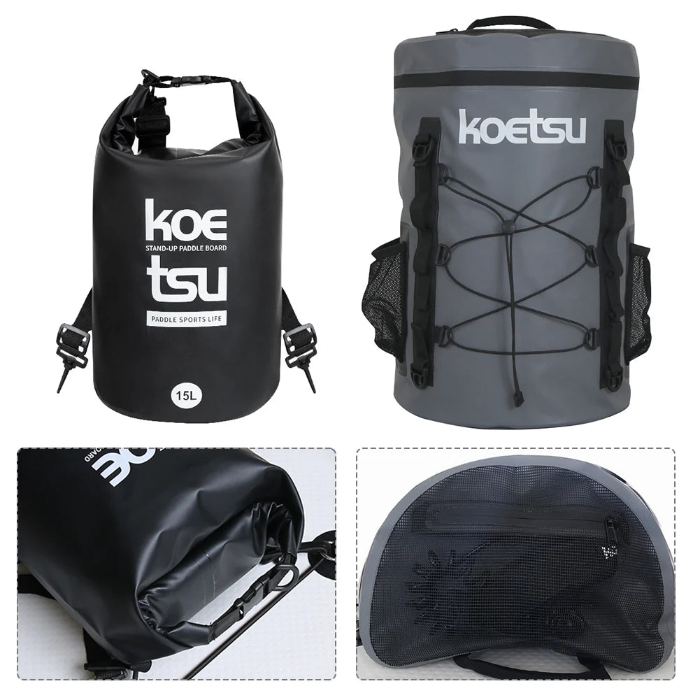 15/40L Paddle Board Bag Waterproof Paddle Board Deck Bag Large Capacity Storage Bag for Paddle Board Surfboard Kayak Boat Canoe