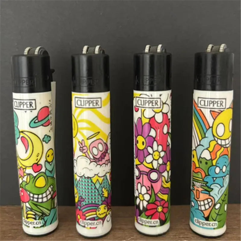 CLIPPER Lighter Retro Grinding Wheel Open Flame Lighter New Inflatable Lighter Cigarette Accessories Men's Small Gifts