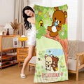 Toalla de Playa Rilakkuma Kawaii - Microfibra Secado Rápido para Niñas