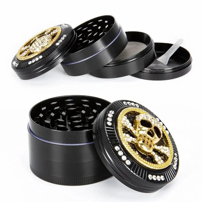 40mm/50mm /62mm 4 Layers Herbal Grinder Pepper Pot Spice Tobacco Mill Aluminum Alloy Dry Herb Crusher Smoking Cigarette Tools