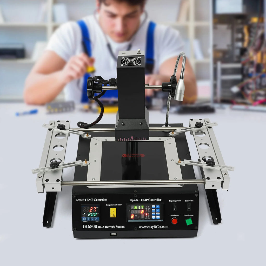 IR6500 BGA Rework Station Infrared Solder Welder System with Closed-loop Temperature Control w/USB Cable for Welding  Rpairing