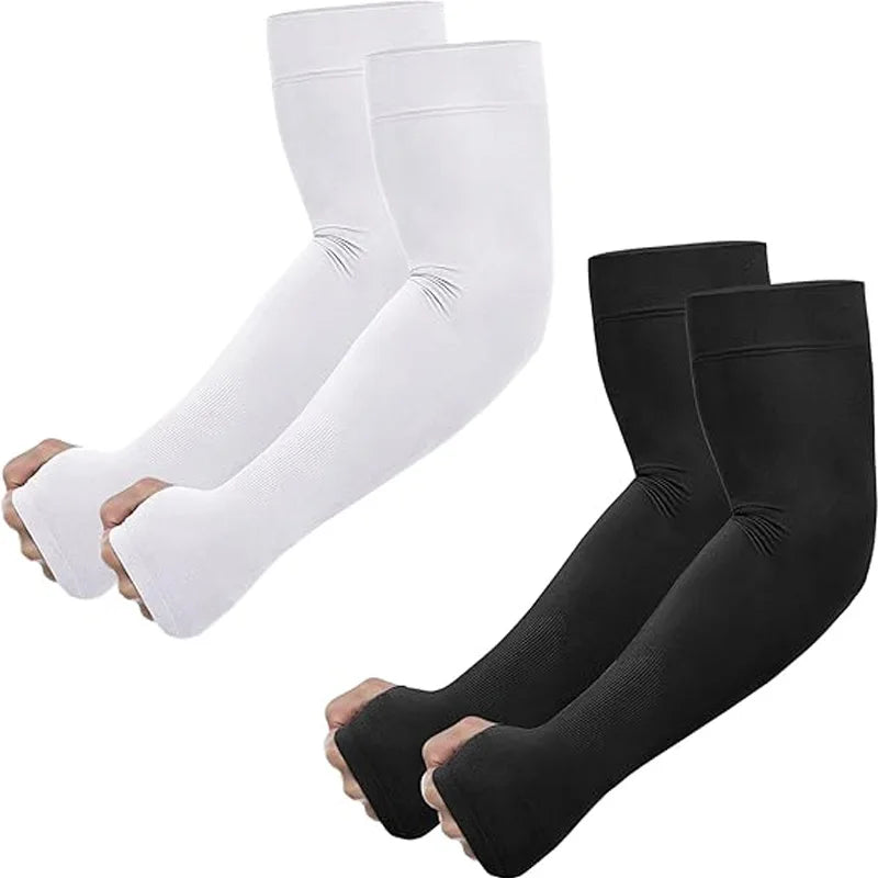 1pc Cooling Ice Sun Sleeves for Arm Breathable UV Protection Arm Sleeves High Elastic Quick Dry Summer Outdoor Sleeves