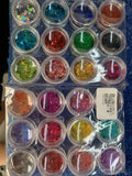 24 Colors Holographic Chunky Glitter 24 Colors Total Laser Nail Glitter Flakes Chunky Holographic Laser Nail Glitter 2030