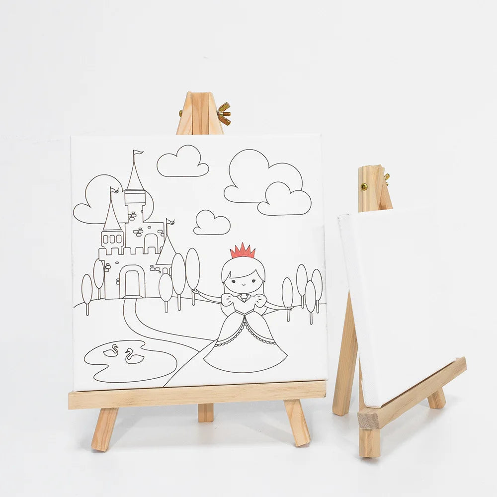 5 pcs Mini Wooden Easel for Mobile Phone Holders,Folding Desktop Display,Triangle Bracket,Drawing Board,Art Supplies