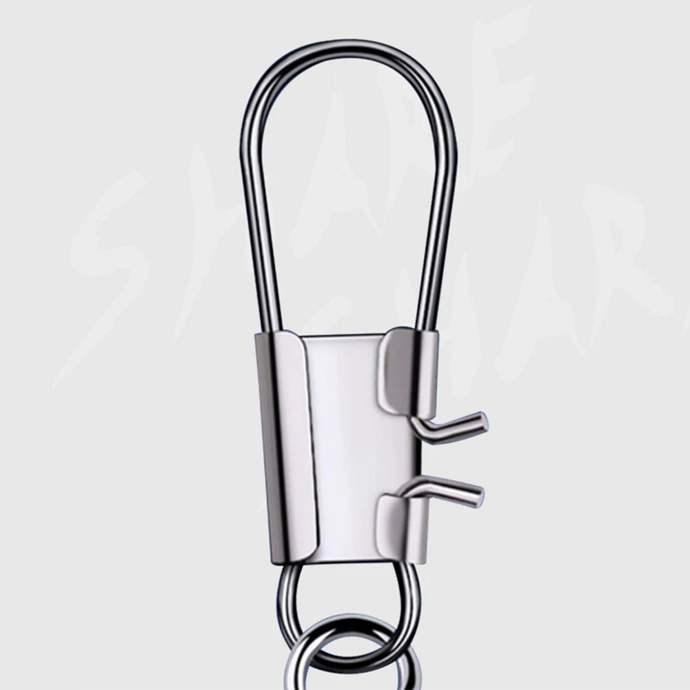 200pcs Bearing Rolling Swivel with Interlock Snap Rolling  Swivel Fishing Swivels for Connecting Fishing Line and Lures