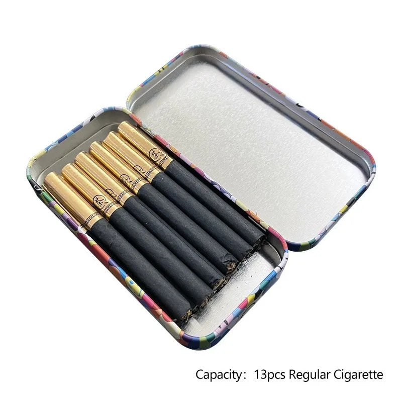 Cigarrera Rectangular de Hojalata | Caja Organizadora | Tabaco, Joyas y Accesorios