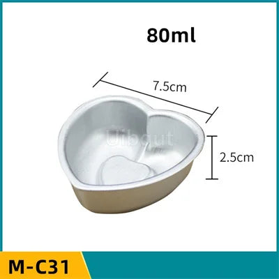 Set 5/10pcs Moldes Mini Acanalados de Aluminio para Pudding y Mousse 🍰