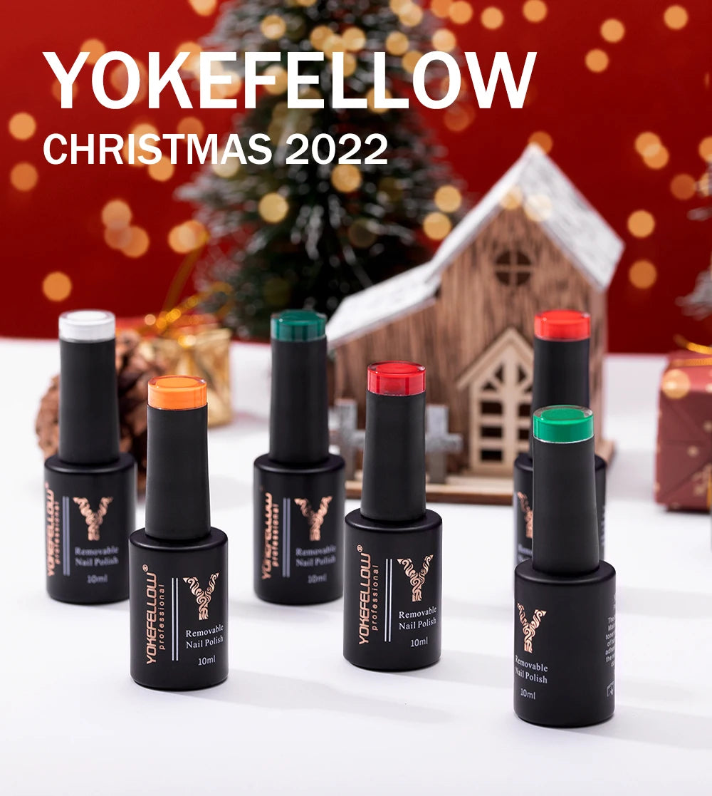 Esmalte Gel YOKEFELLOW 10ml | 122 Colores | Rojo Brillante | UV/LED Semipermanente 💅 - Firu Total Sales