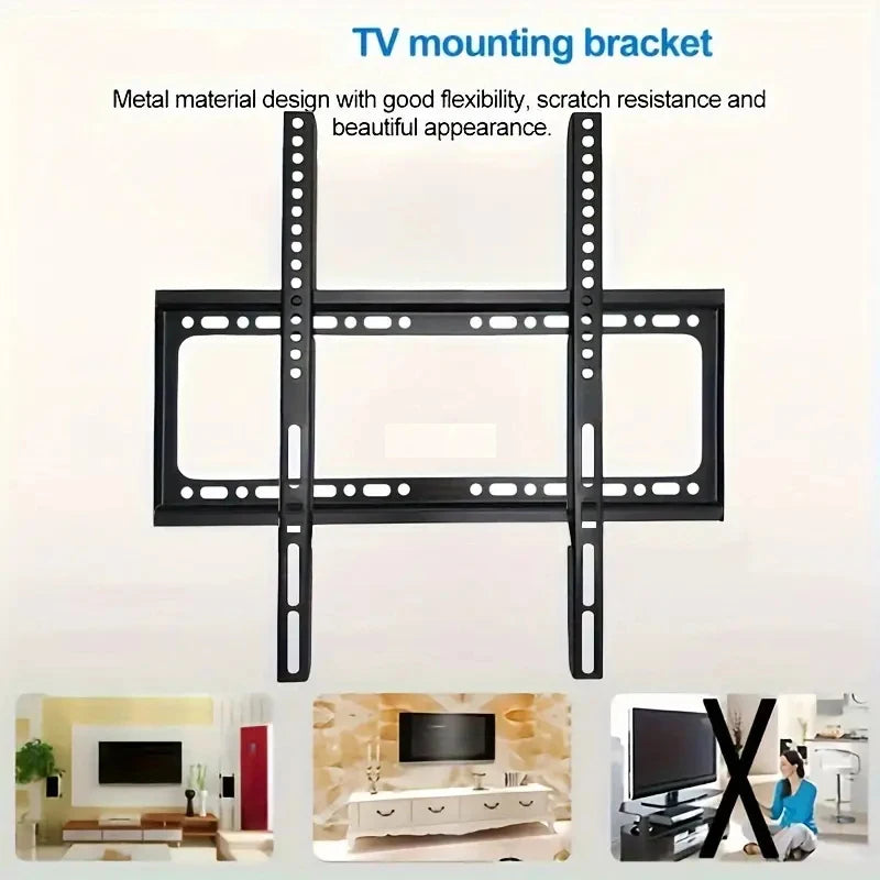 Universal  TV Wall Mount Bracket for Most 25-63 in LED Plasma TV Stand Holder Max VESA 400X400mm 50kg Space Saving Home Goodies