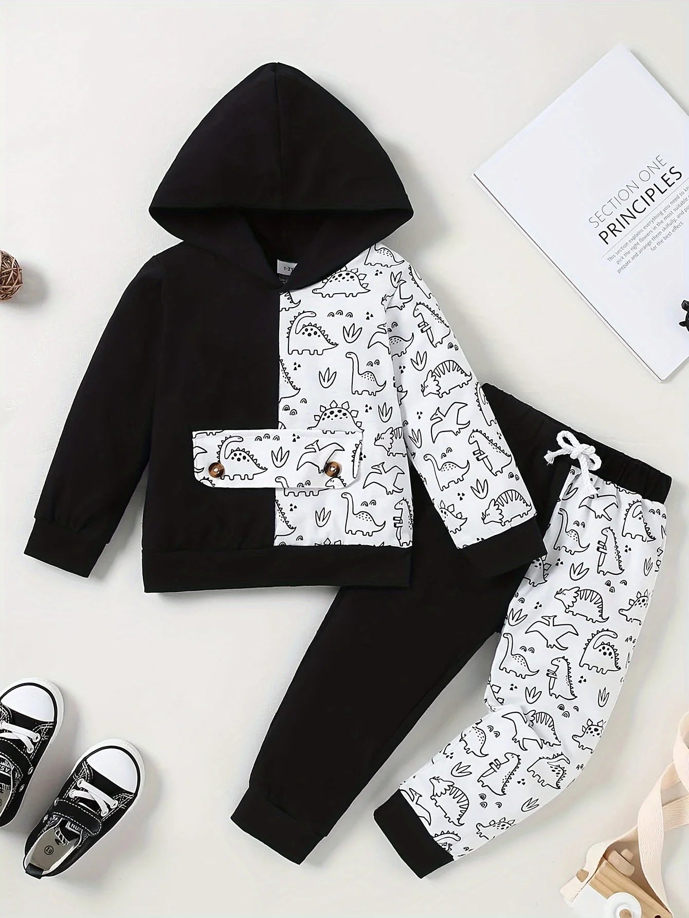 Toddler Boy Casual Sports Sweatshirt Clothes,Long Sleeve Hoodies Top Elastic Waistband Pants Fall Winter Boy Outfit Infant 1-6T - Firu Total Sales