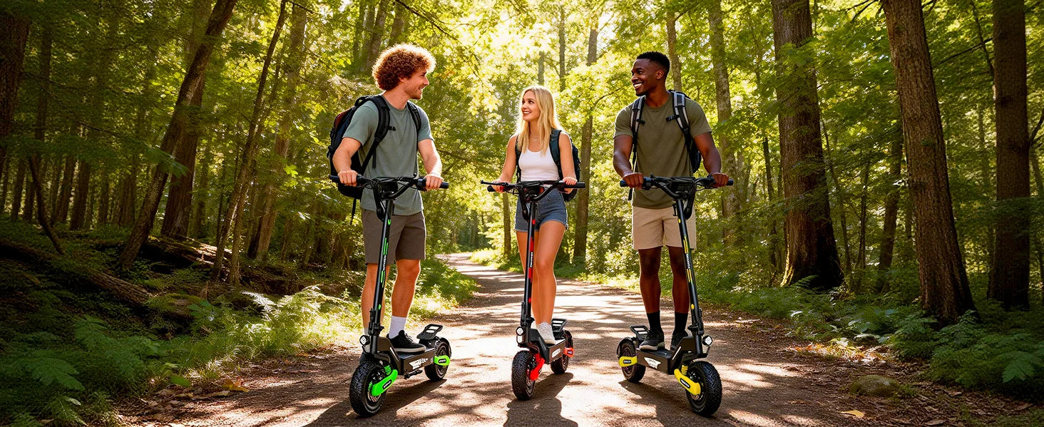 Scooter Eléctrico Off-Road 1200W 48V | 30MPH | Llanta 11" Sin Cámara | Plegable 🛥️