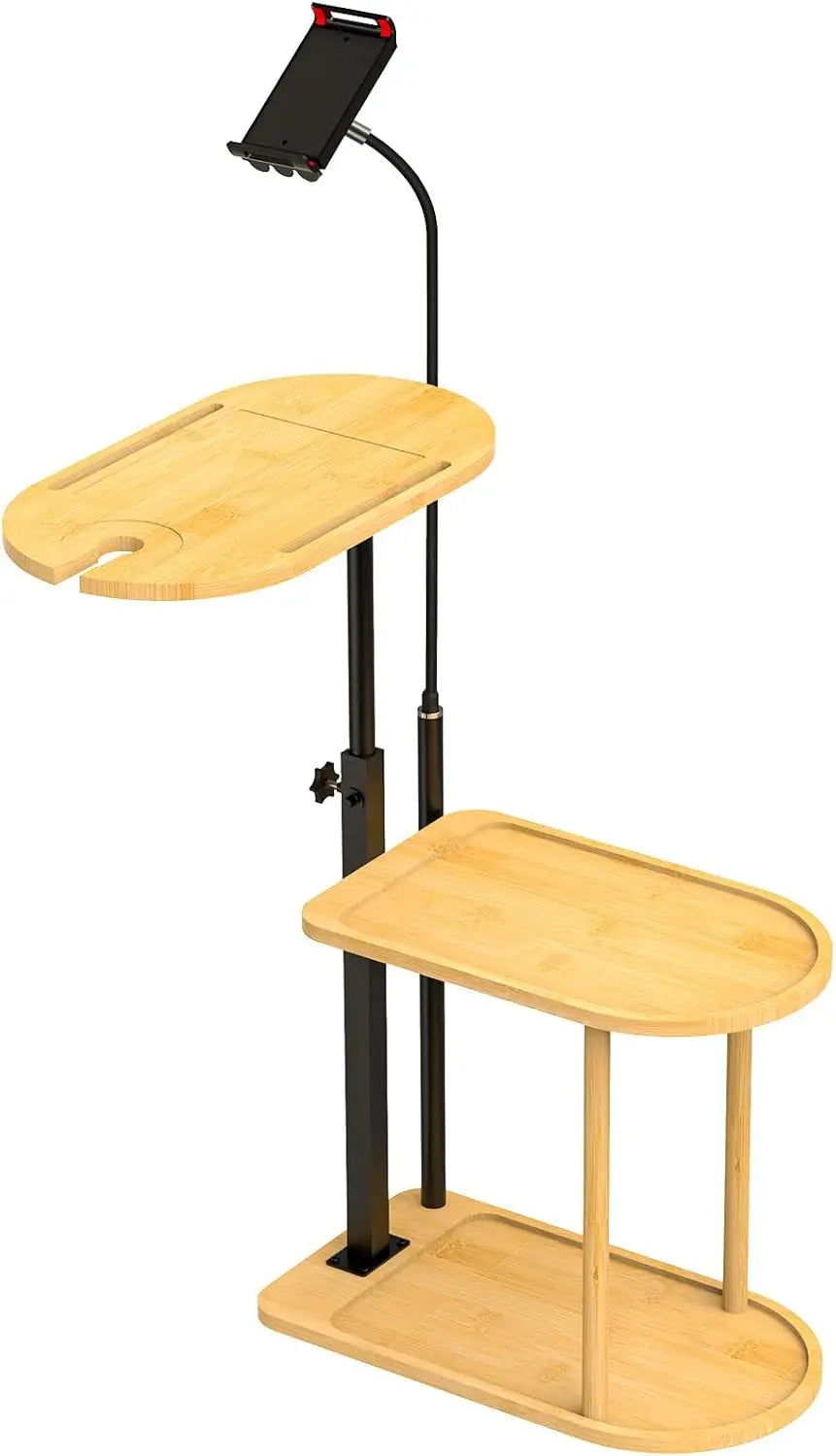 Wooden Bathtub Tray with Tablet Holder, 3 Layers Multifunctional Bath Caddy for Space Save, Adjustable Bathroom Accessor