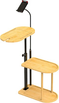 Wooden Bathtub Tray with Tablet Holder, 3 Layers Multifunctional Bath Caddy for Space Save, Adjustable Bathroom Accessor